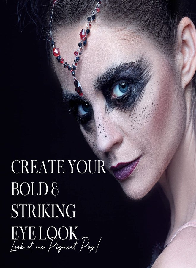 BEPHOLAN Single Matte Black Eyeshadow Palette,Cake Eyeliner Powder Goth Makeup Eyeshadow, Black Gothic Vampire Blood Makeup,Black Rose - Image 2