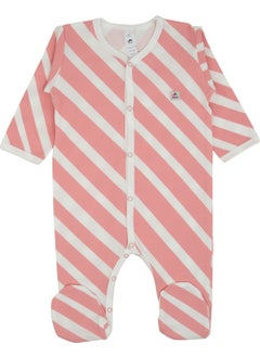 Jrmori Sideways Stripe Printed Jumpsuit with Snap Fasteners  - Image 1