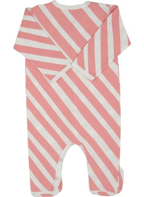 Jrmori Sideways Stripe Printed Jumpsuit with Snap Fasteners  - Image 3