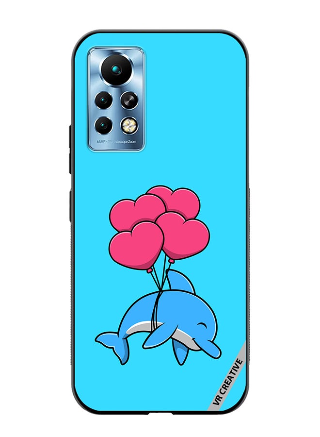 VR CREATIVE Protective Case Cover For Infinix Note 11 Pro Cute Dolphin Design Multicolour - Image 1