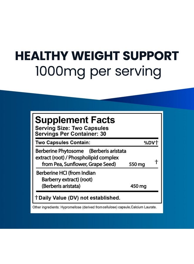 Ultimate Berberine Phytosome for Healthy Weight Management - 9.6X Absorption with Dual Action Formula - For Metabolism, Gut Health, Immunity & Cholesterol Support - 1000mg Clinically Proven Supplement - Image 2
