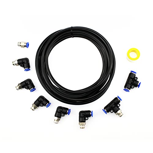 ANP PUAUTO Vacuum PU Tubing and Push Lock Fittings Kit 18 NPT to 14 Tubing for Turbocharged Vehicles Wastegate solenoid - Image 1