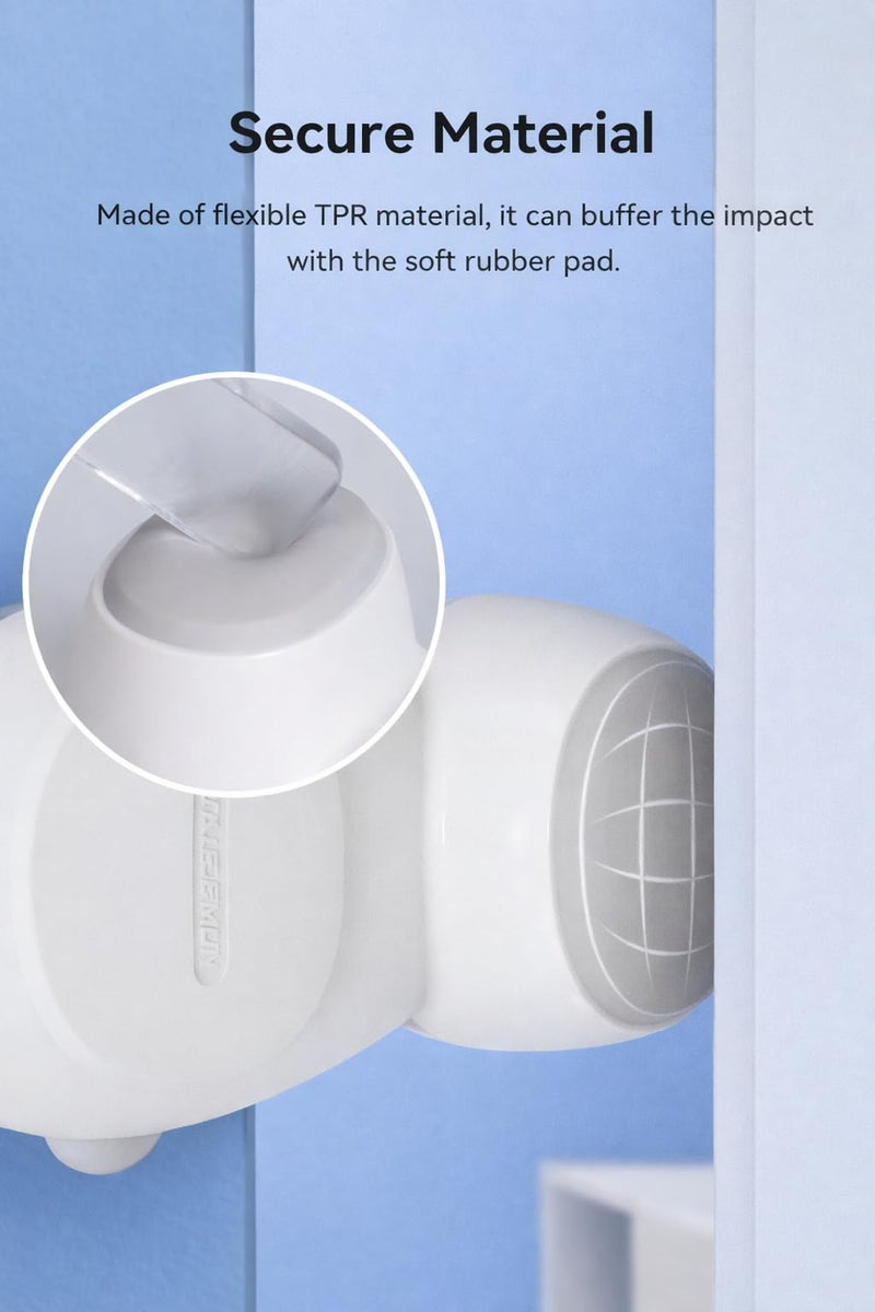 BASEEFY Automatic Baby Safety Door Stopper – Anti-Pinch Finger Guard Door Slam Stopper, Strong Adhesive 90° Rotating Child Safety Door Protector, EN71-3 Safety Certified (Pack of 2) - Image 5