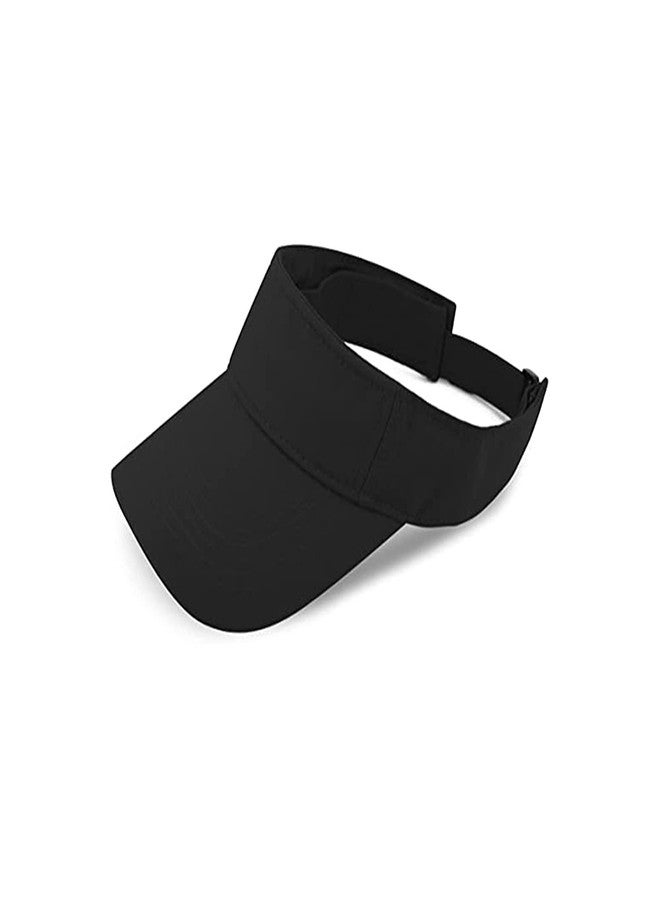 INFISPACE® Men's & Women's Cotton Adjustable Visor Cap (Pack of 2) (Black + White) - Image 2