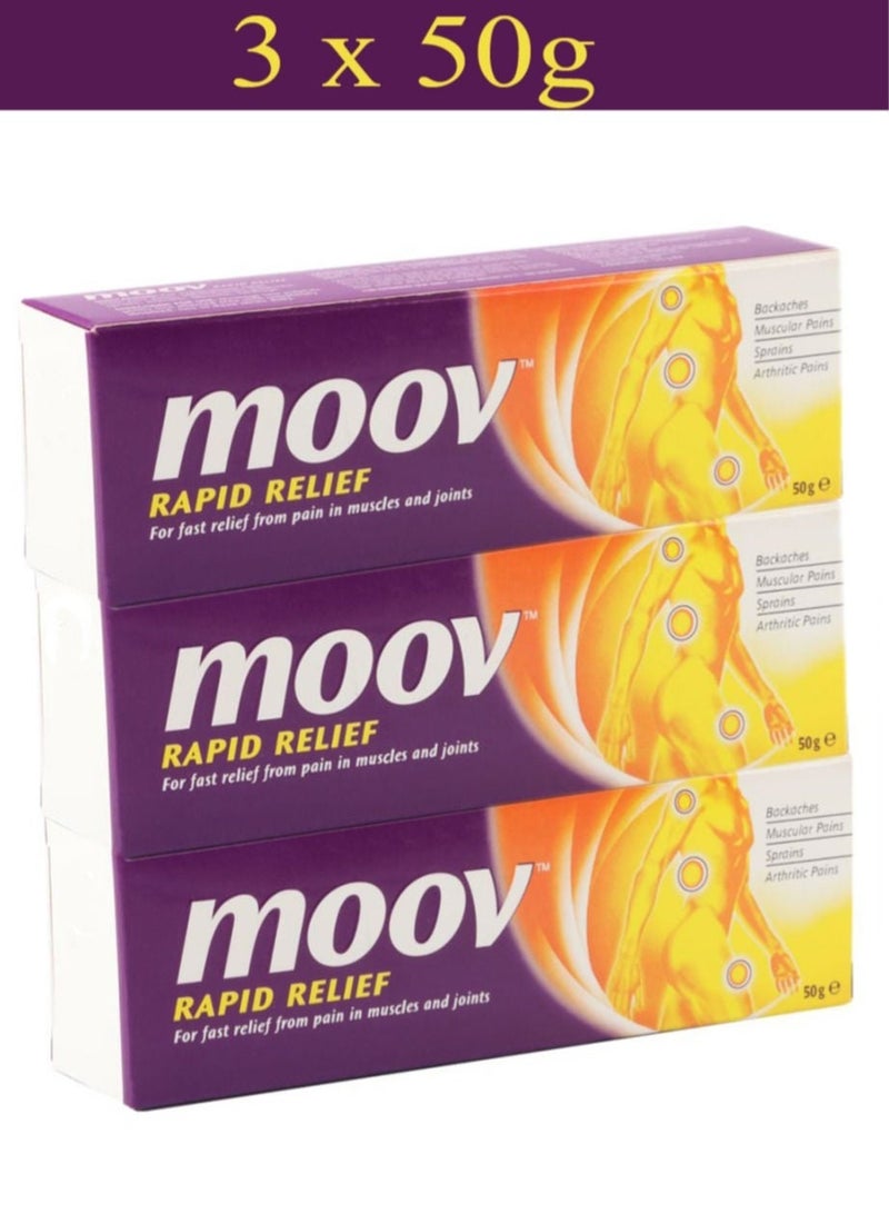 Moov Pack Of 3 Rapid Relief Cream | 3 x 50g - Image 2