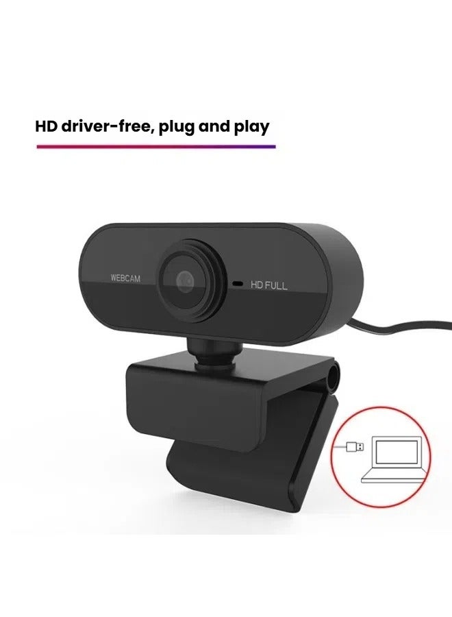 HD computer camera 1080P with microphone C1 desktop usb drive-free webcam online class video call - Image 2