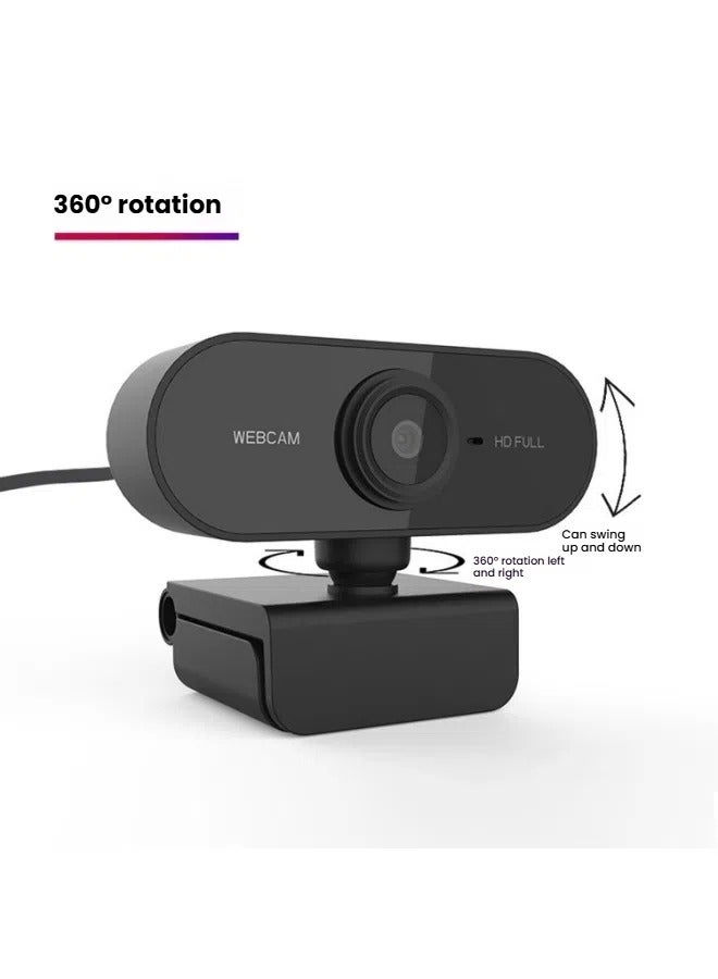 HD computer camera 1080P with microphone C1 desktop usb drive-free webcam online class video call - Image 3