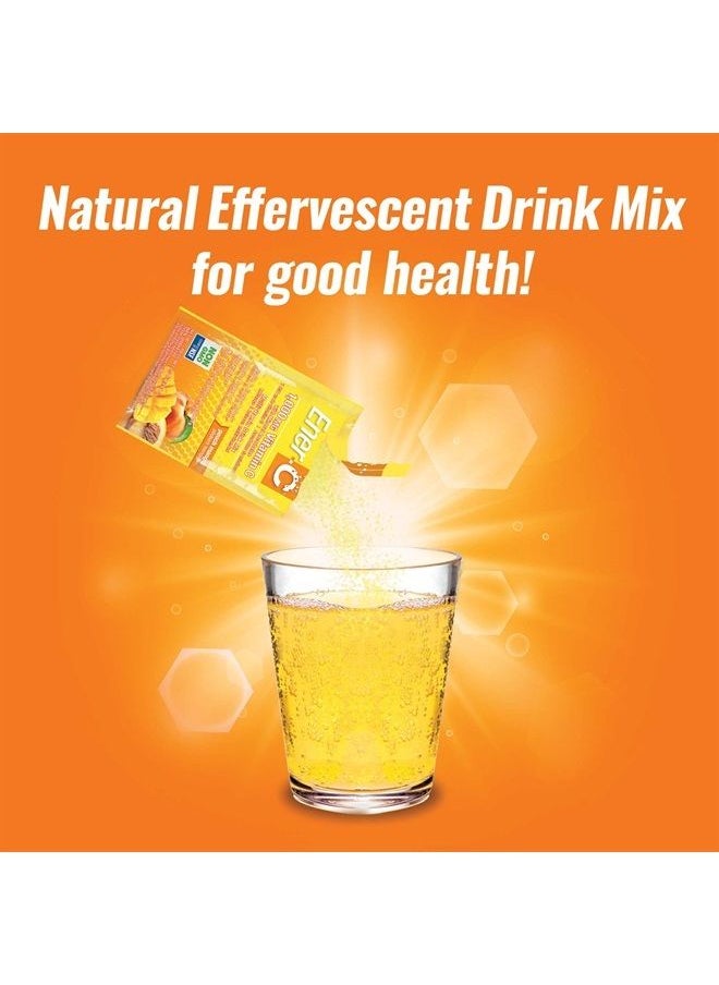 Peach Mango Multivitamin Drink Mix, 1000mg Vitamin C, Non-GMO, Vegan, Real Fruit Juice Powders, Natural Immunity Support, Electrolytes, Gluten Free, 30 Count (Pack of 1)