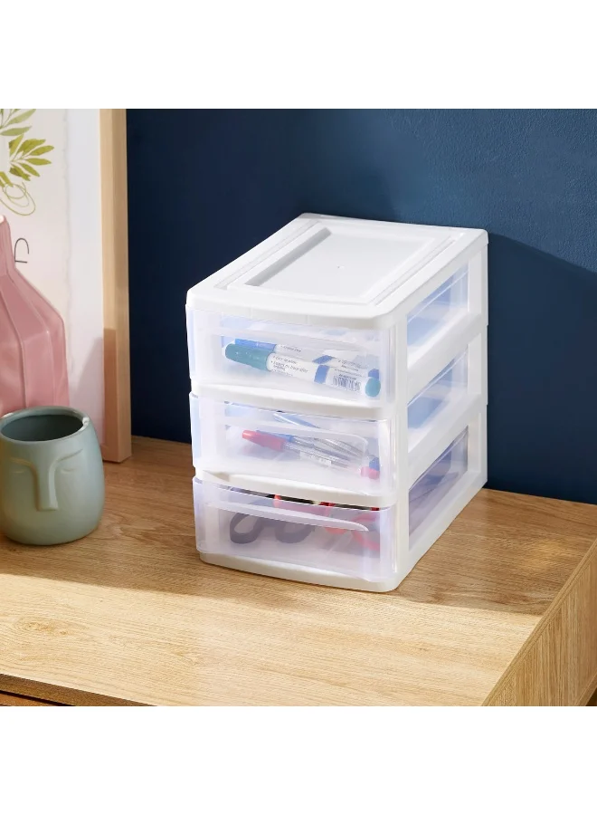هوم بوكس Tidy 3-Tier Desk Organiser with Drawers - 25.5x18x24.3 cm