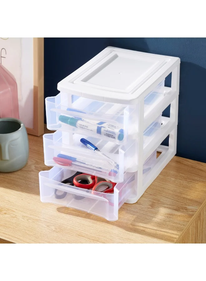 هوم بوكس Tidy 3-Tier Desk Organiser with Drawers - 25.5x18x24.3 cm
