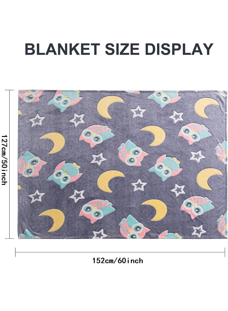 Bluejw Glow in The Dark Blanket Personalized Blanket For Kids,50x60inch Throw Blankets Super Cozy Plush Soft Fleece Blanket for Girls Boys Birthday Gifts  - Image 4