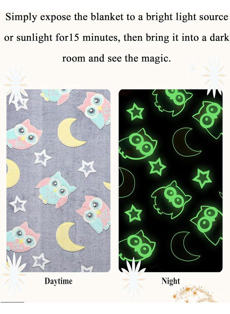 Bluejw Glow in The Dark Blanket Personalized Blanket For Kids,50x60inch Throw Blankets Super Cozy Plush Soft Fleece Blanket for Girls Boys Birthday Gifts  - Image 5