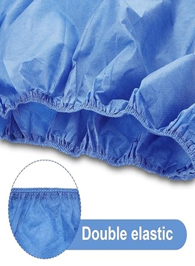 Global Star 100 Pcs Disposable Exam Shorts - Unisex Non-Woven Medical Patient Shorts with Elastic Waistband, Breathable and Comfortable for Examination, Massage, Spray Tanning, and Spa (Blue)  - Image 2