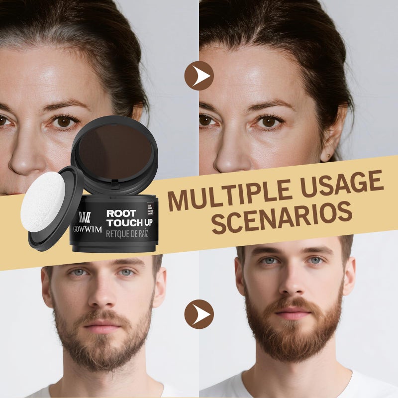 gowwim Hairline Powder (Black) Hair Color Shadow, Instantly Cover Gray Hair, Touch-Up for Thin Hair - 4g - Image 5