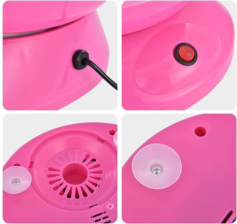 GLOWICK GLOWICK Home DIY Cotton Candy Maker Automatic Cotton FlossCandy Maker Machine with Sugar Spoon 10 Bamboo Sticks 1Pcs  - Image 5