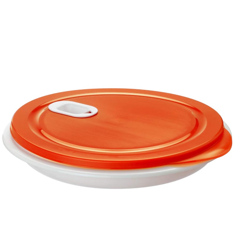 Rotho XL Clever Microwave plate 12l with lid and partition Plastic PP BPA whitered 12l 260 x 260 x 48 cm