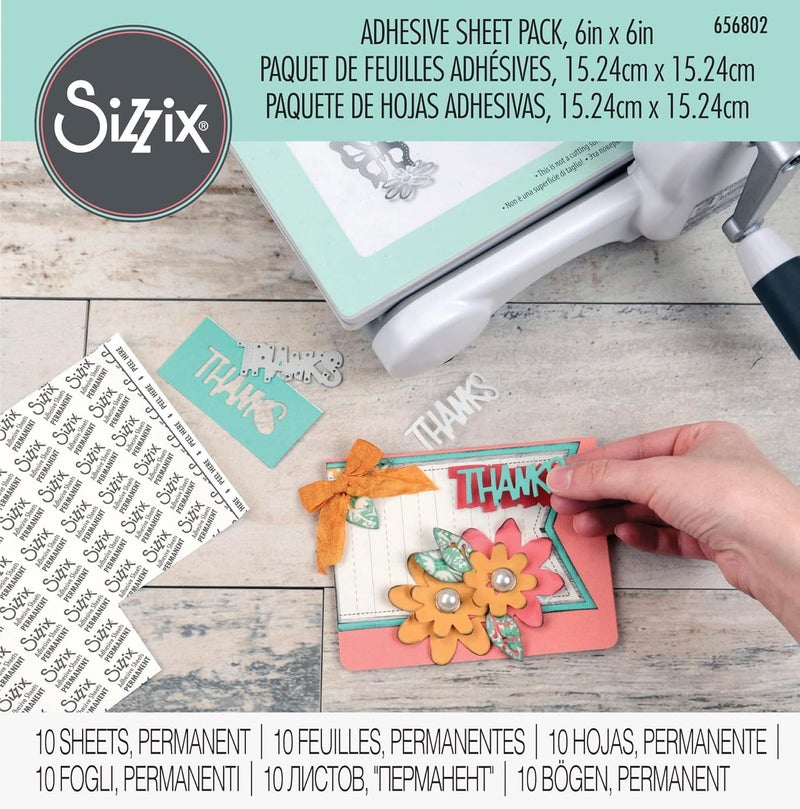 Sizzix Adhesive Sheet Set - 10-Piece, 6-inch x 6-inch Crafting Sheets - Image 3