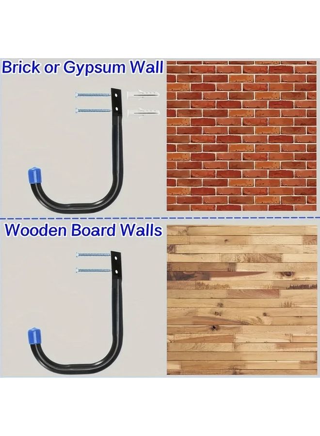 10 Pack Blue Heavy Duty Metal Garage Storage Hooks Anti Slip Rubber Coating Wall Mount - Image 5