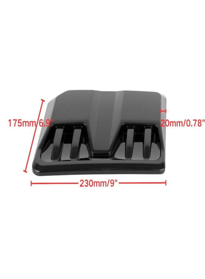 idain غطاء فتحة تهوية السيارة العالمي من قطعتين من إيدين، فتحة تهوية غطاء المحرك، مدخل تدفق الهواء لغطاء محرك السيارة (أسود) - Image 2