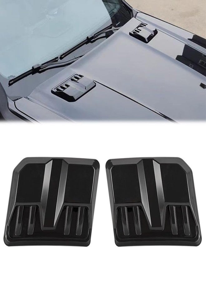 idain غطاء فتحة تهوية السيارة العالمي من قطعتين من إيدين، فتحة تهوية غطاء المحرك، مدخل تدفق الهواء لغطاء محرك السيارة (أسود) - Image 1