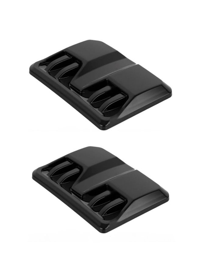 idain غطاء فتحة تهوية السيارة العالمي من قطعتين من إيدين، فتحة تهوية غطاء المحرك، مدخل تدفق الهواء لغطاء محرك السيارة (أسود) - Image 3