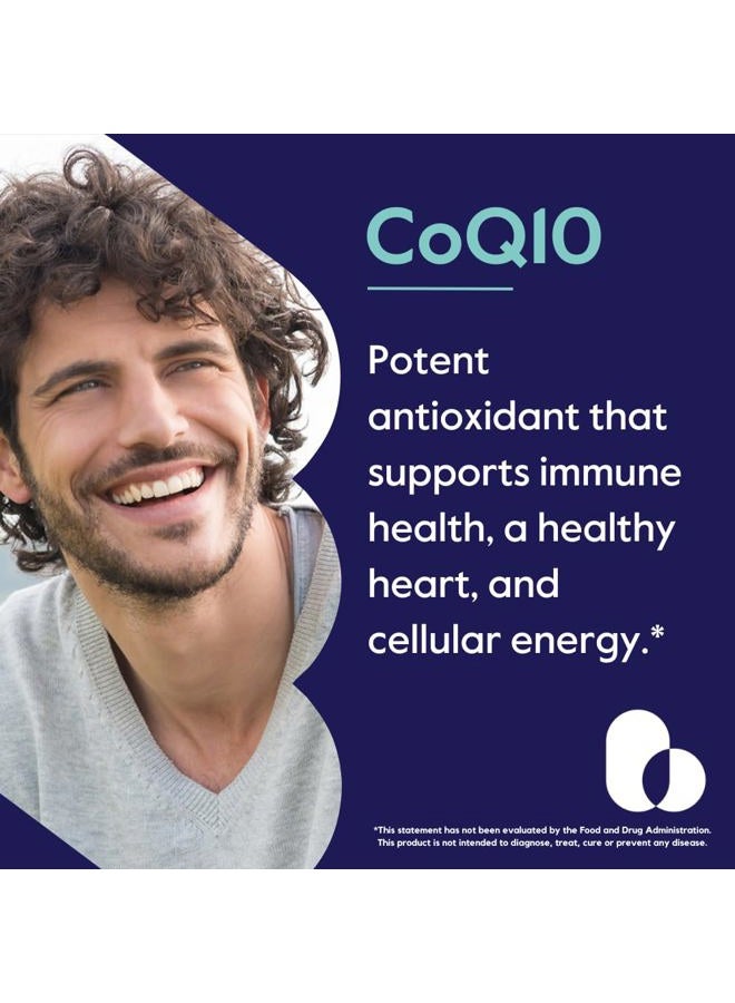 BESTVITE CoQ10 200mg (120 Vegetarian Capsules) Naturally Fermented - No Stearates - Vegan - Gluten Free - Non GMO - Image 2
