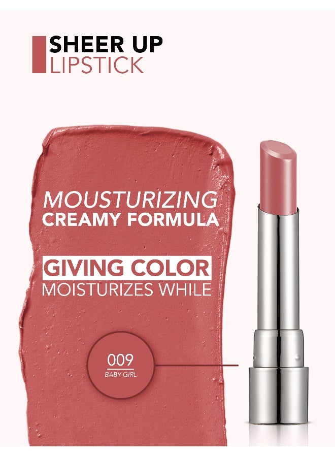 flormar New Sheer Up Lipstick - 09 Baby Girl 09 Baby Girl - Image 5