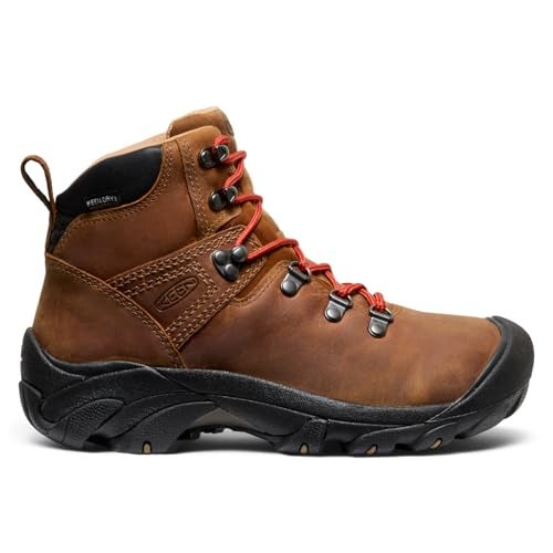 KEEN Women's Pyrenees Mid Height Waterproof Leather Hiking Boot, Syrup/Leather, 11 M (Medium) US - Image 2