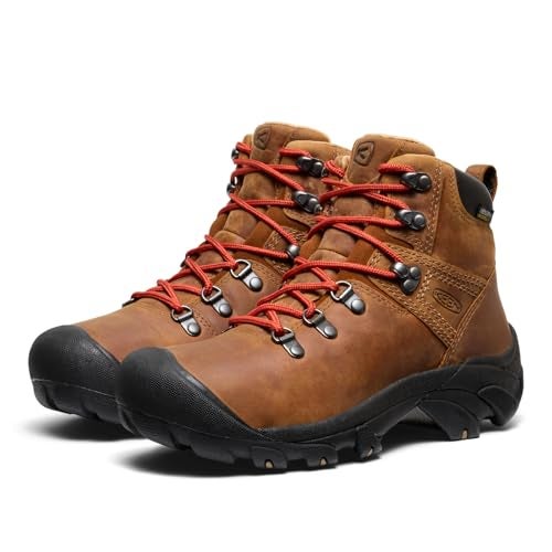 KEEN Women's Pyrenees Mid Height Waterproof Leather Hiking Boot, Syrup/Leather, 11 M (Medium) US - Image 4
