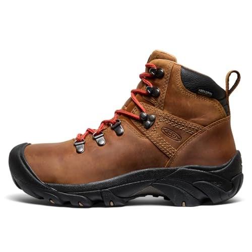KEEN Women's Pyrenees Mid Height Waterproof Leather Hiking Boot, Syrup/Leather, 11 M (Medium) US - Image 3