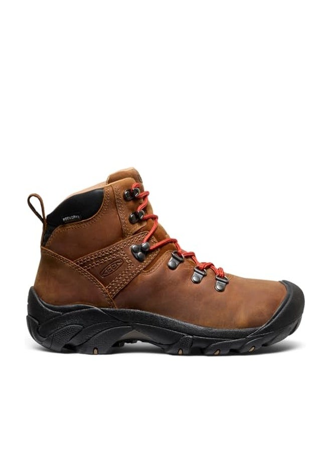KEEN Women's Pyrenees Mid Height Waterproof Leather Hiking Boot, Syrup/Leather, 11 M (Medium) US - Image 1