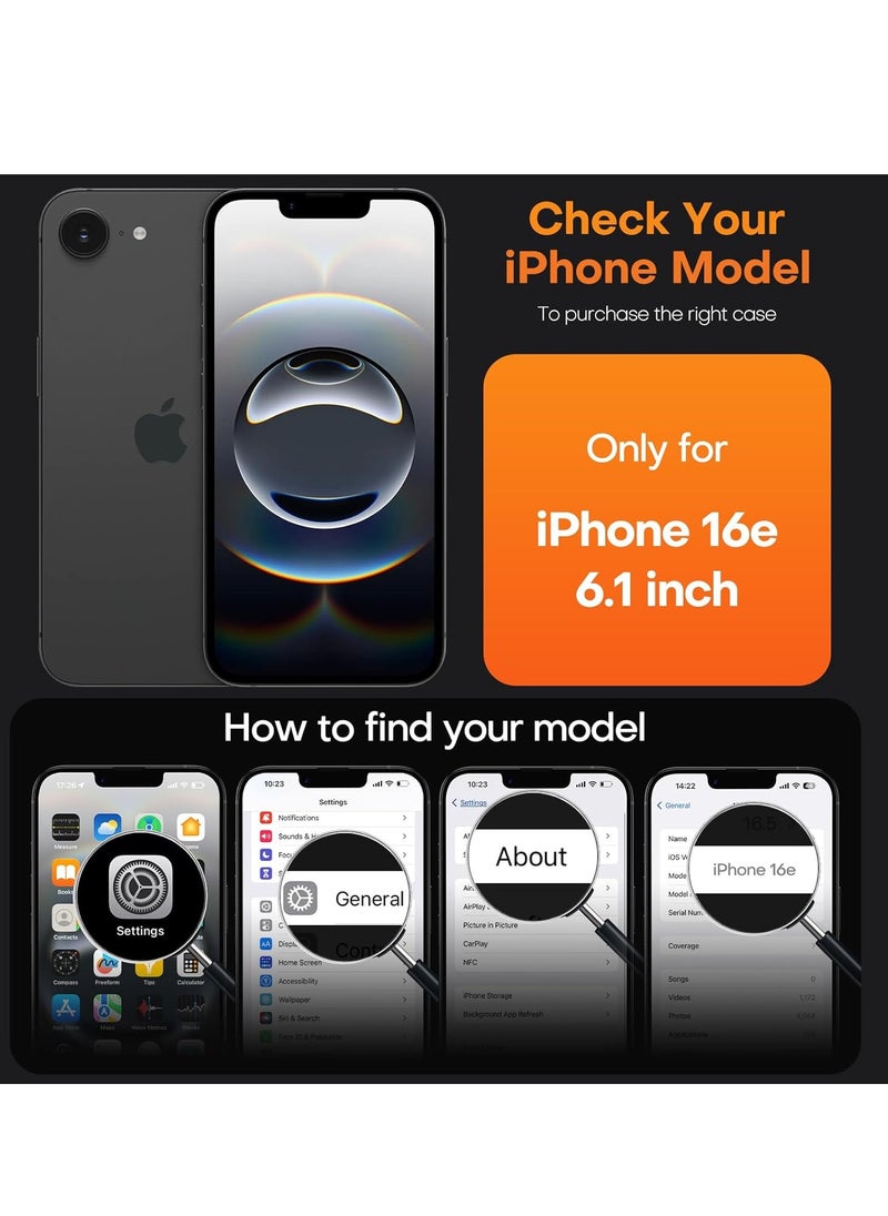 BORTONY iPhone 16e 6.1-Inch Case Cover Liquid Silicone Anti-Scratch Case Shockproof Soft Slim Camera Protection Cover For iPhone 16e 6.1-Inch  - Image 2