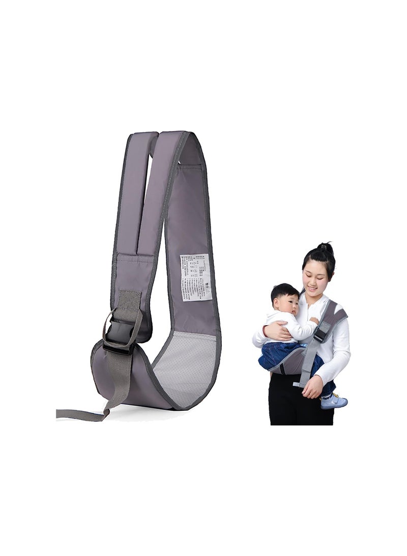 KASTWAVE Soft Baby Carrier, Toddler Sling with Adjustable Comfortable Shoulder Straps, Portable Breathable Ergonomic Baby Sling for Newborn, Infant, Toddler (Grey) - Image 1