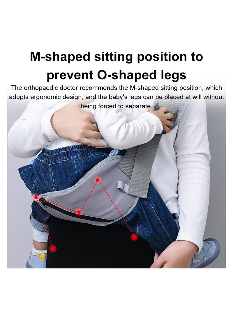 KASTWAVE Soft Baby Carrier, Toddler Sling with Adjustable Comfortable Shoulder Straps, Portable Breathable Ergonomic Baby Sling for Newborn, Infant, Toddler (Grey) - Image 2