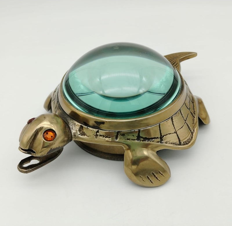 Analog Wall Clock Railway Clock Turtle Shape Brass Heavy Clocks Vintage Wall Clock