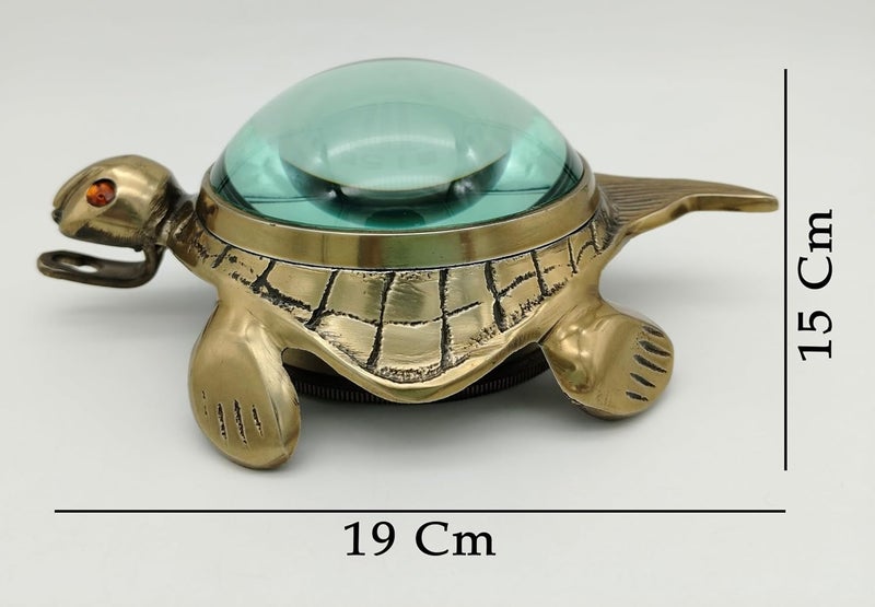 Analog Wall Clock Railway Clock Turtle Shape Brass Heavy Clocks Vintage Wall Clock