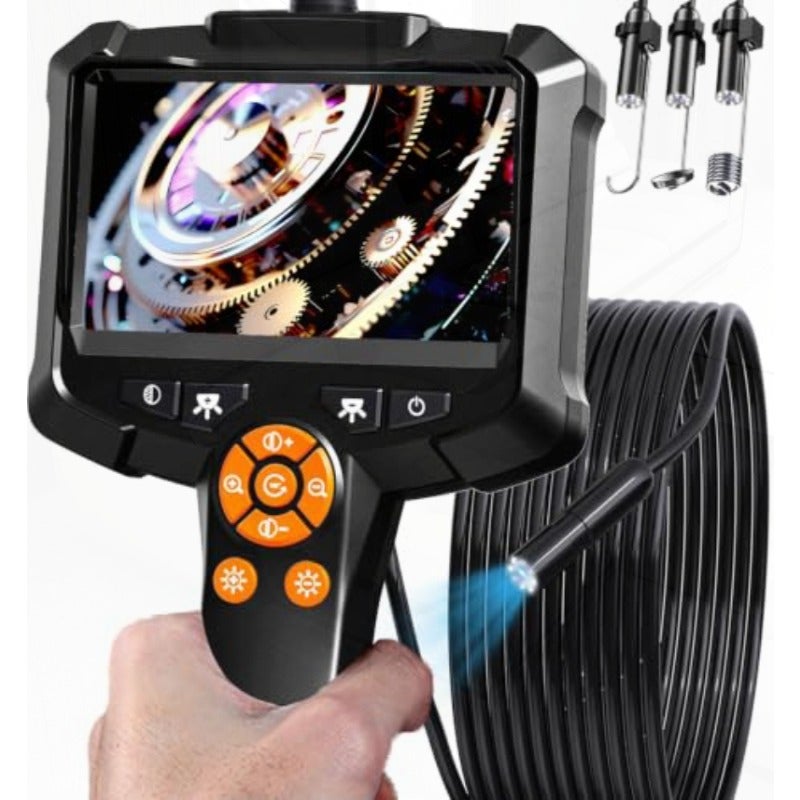 Endoscope Camera with Light IP67 Waterproof 1080P HD Borescope with 8 Adjustable Lights 4.3" Endoscope with 16.4ft Semi-Rigid Snake Camera Mechanical Tool for Automotive HVAC Plumbing 4.3" IPS Screen IP67 Waterproof and 16.5ft Semi-Rigid Flexible Snake Probe - Image 1
