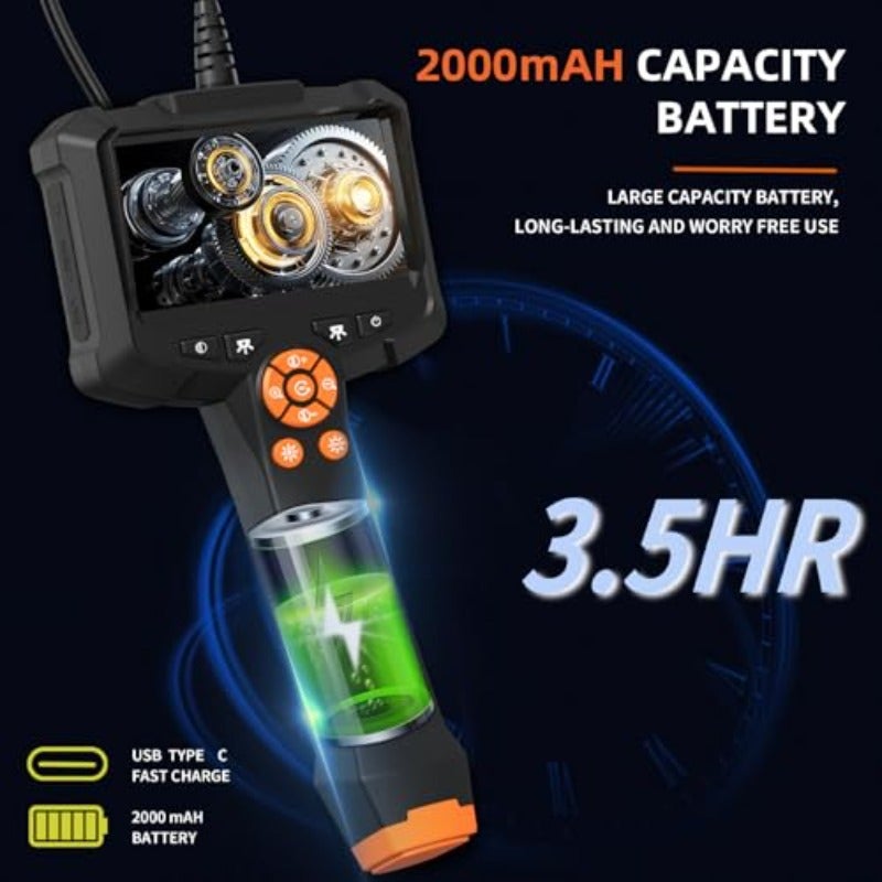 Endoscope Camera with Light IP67 Waterproof 1080P HD Borescope with 8 Adjustable Lights 4.3" Endoscope with 16.4ft Semi-Rigid Snake Camera Mechanical Tool for Automotive HVAC Plumbing 4.3" IPS Screen IP67 Waterproof and 16.5ft Semi-Rigid Flexible Snake Probe - Image 4