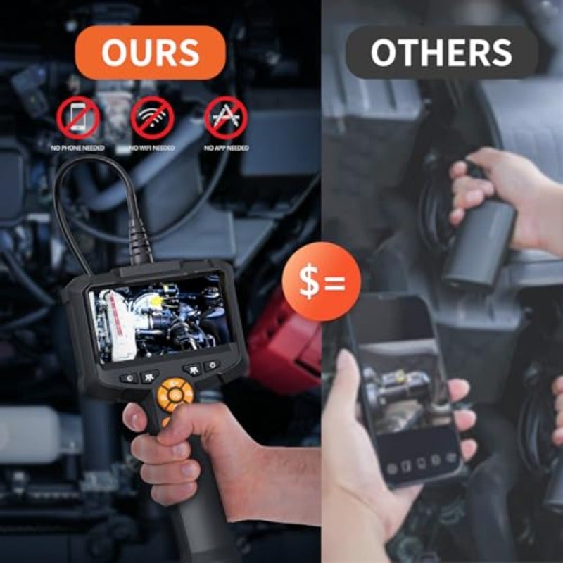 Endoscope Camera with Light IP67 Waterproof 1080P HD Borescope with 8 Adjustable Lights 4.3" Endoscope with 16.4ft Semi-Rigid Snake Camera Mechanical Tool for Automotive HVAC Plumbing 4.3" IPS Screen IP67 Waterproof and 16.5ft Semi-Rigid Flexible Snake Probe - Image 3