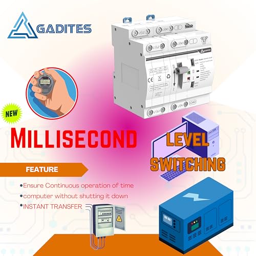 GADITES Latest Dual Power Automatic Control Transfer Switch 230VAC, 63A Changeover Switch With Dual Socure Auto/Manual Switch (3 PHASE CHANGE OVER) - Image 2