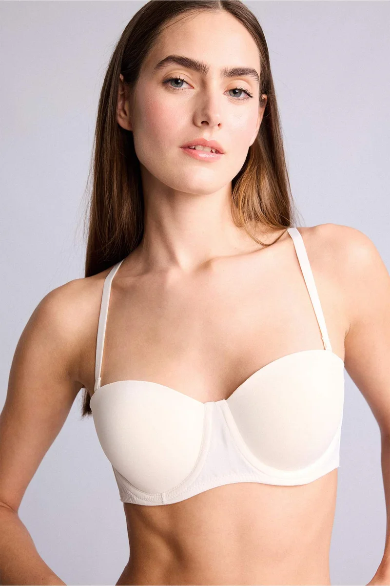 DeFacto Micro Covered Padded Underwired Strapless Bra