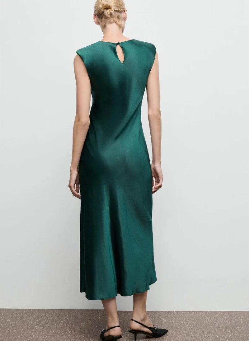 مانجو Fitted satin dress