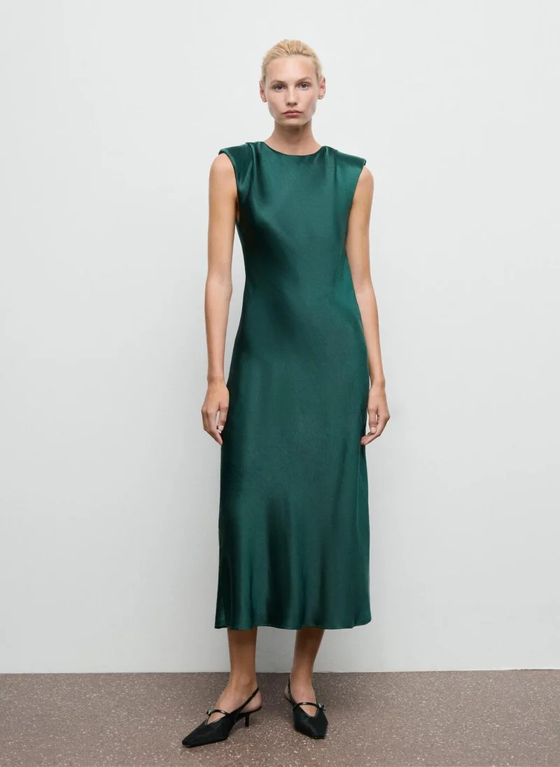 مانجو Fitted satin dress
