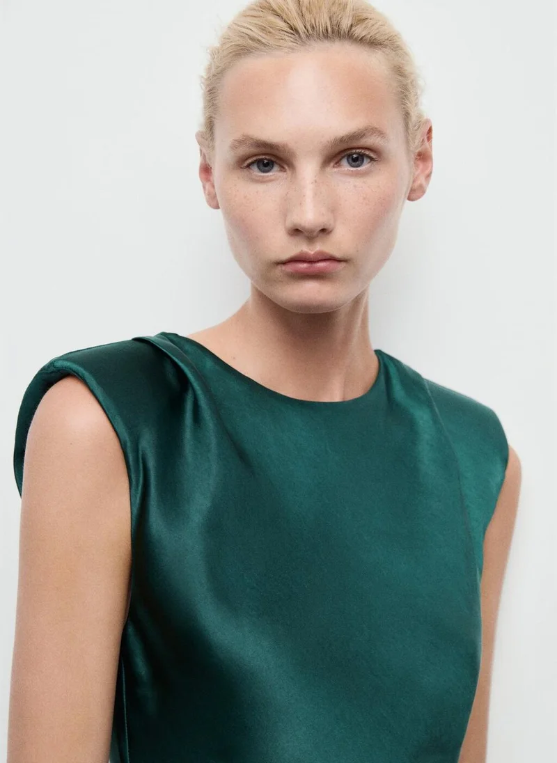 MANGO  Fitted satin dress for Women | Best Price UAE