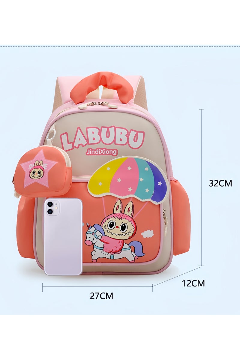 لابوبو حقيبة مدرسية جديدة رائعة لرياض الأطفال، حقيبة ظهر خفيفة الوزن من القماش للأطفال، بتصميم كرتوني لطيف للأولاد والبنات - Image 5