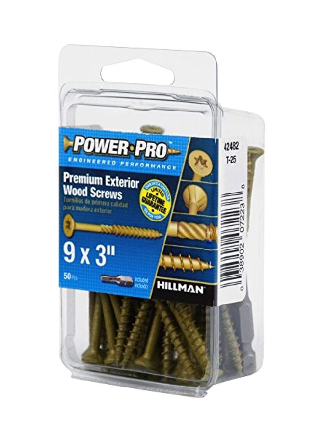 باور برو طقم مسامير برغي للأعمال الخشبية الخارجية من 50 قطعة - Image 5