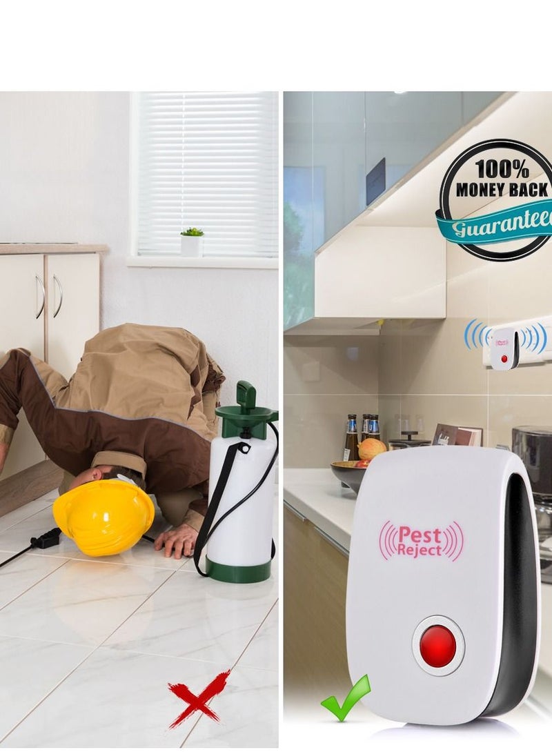 Pest Reject جهاز طارد الآفات الإلكتروني بالموجات فوق الصوتية للفئران والصراصير والحشرات والجرذان والعناكب والبعوض، قاتل الآفات للتحكم في الآفات المنزلية - Image 2