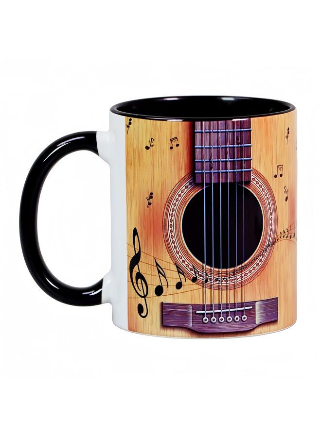 Guitar Coffee Mug Novelty Guitar Pattern Mug Gifts for Teacher Musician Guitar Enthusiasts - 11.5 oz Ceramic Guitar Coffee Cup Birthday Christmas Gifts for Men Women - Image 2
