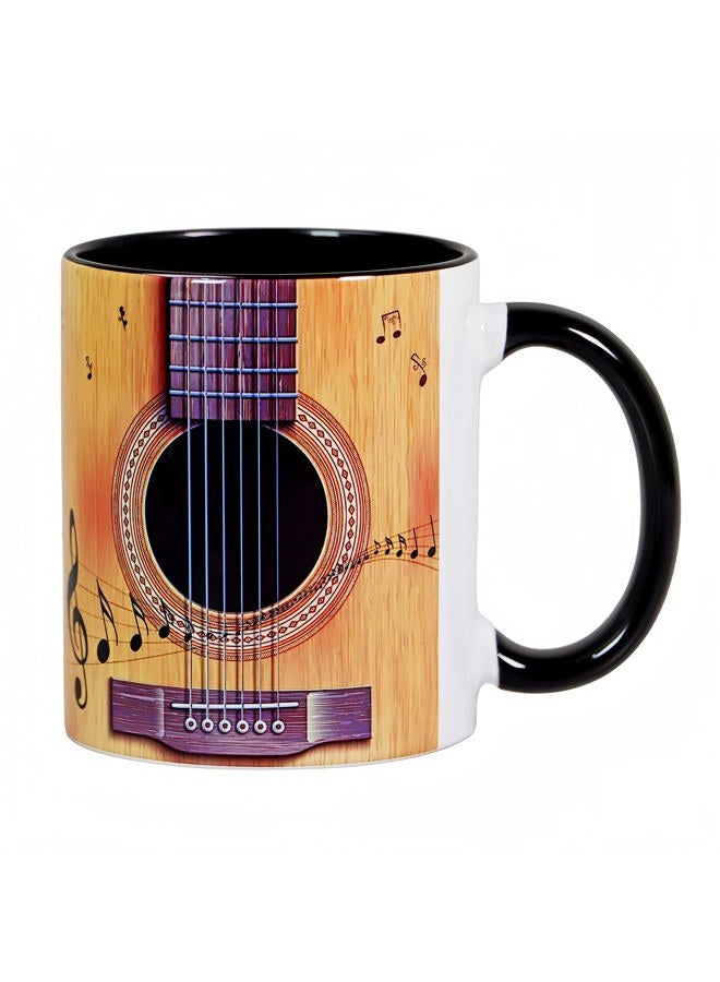 Guitar Coffee Mug Novelty Guitar Pattern Mug Gifts for Teacher Musician Guitar Enthusiasts - 11.5 oz Ceramic Guitar Coffee Cup Birthday Christmas Gifts for Men Women - Image 1