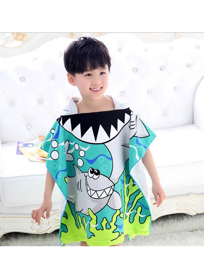 Children's Beach Hooded Bath Towel Multicolour 60X60cm - Image 1